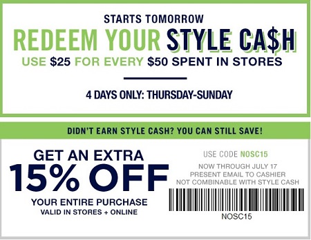 Coupon for: Redeem your Style Cash at Gap Factory