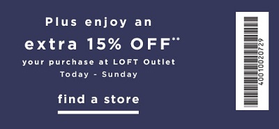 Coupon for: Save at LOFT Outlet Stores