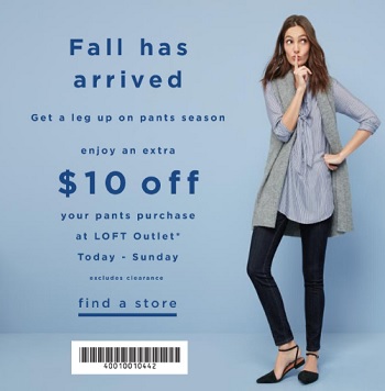 Coupon for: Pants on Sale at LOFT Outlets