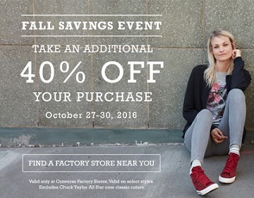 Coupon for: Be the First in Line at Converse Factory Stores