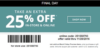 Coupon for: Final Day of Special Savings at U.S. Payless ShoeSource