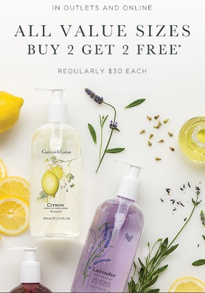 Coupon for: Crabtree & Evelyn Outlets: Buy 2, Get 2 for free