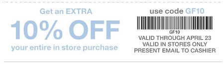 Coupon for: Gap Factory Deal: Save with printable coupon