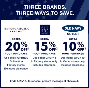 Coupon for: Three brands, three ways to save money