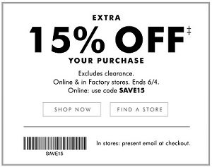 Coupon for: U.S. Banana Republic Factory Deal: Last day to save extra money