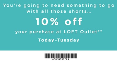 Coupon for: Get LOFT Outlet printable coupon and save money