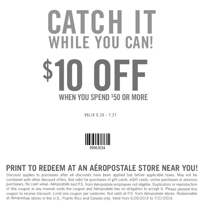 Coupon for: Aéropostale, Take it off