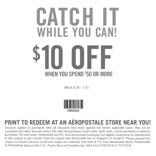 Coupon for: Aéropostale, save up to 70% off