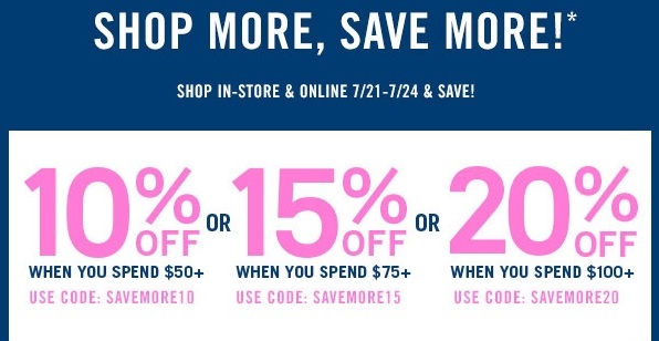 Coupon for: Forever 21, Spend more, save more ...