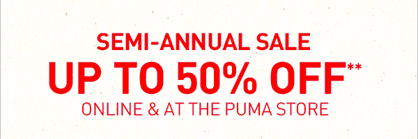 Coupon for: PUMA, Semi - Annual SALE