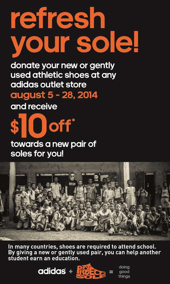 Coupon for: adidas outlet stores, refresh your sole