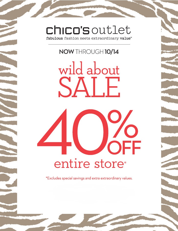 Oct 09, 2014 - Chico's Outlets, Sale Event | Outlet Stores and Malls